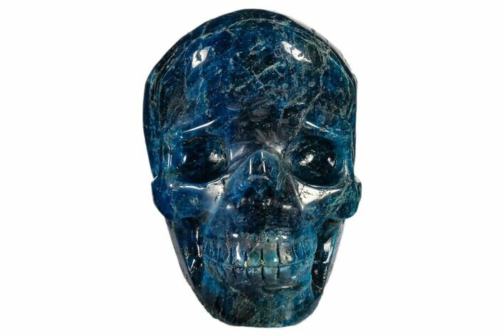 Polished, Bright Blue Apatite Skull #118092